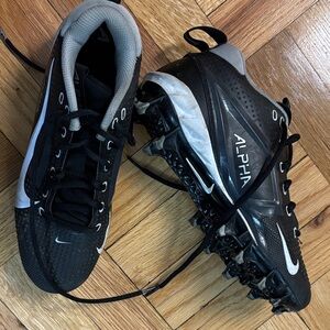 Nike Alpha Men's Black and Gray Athletic Cleats